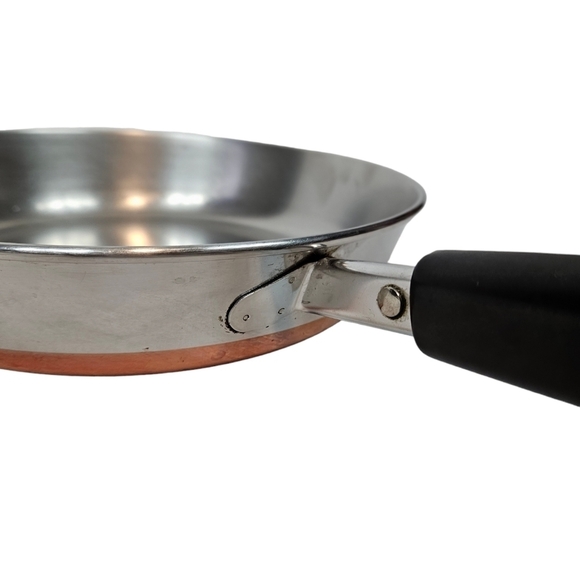 Vintage Revere Ware 9" Copper Clad Bottom Frying Pan Saute Pan - Picture 3 of 10